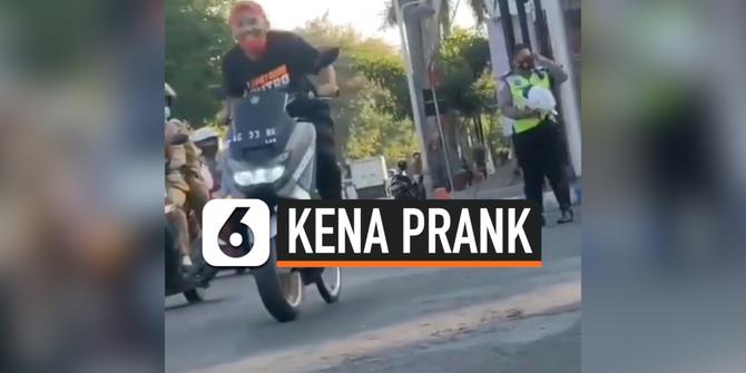 VIDEO: Polisi Kena Prank, Mau Tilang Motor Ternyata Sepeda