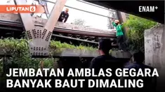 Banyak Baut Dicuri, Jembatan Cipendawa Bekasi Amblas