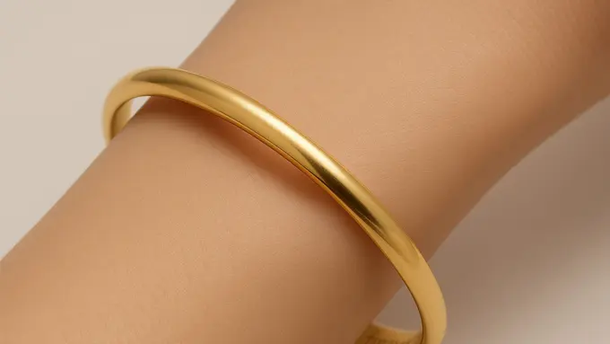 Model Gelang Emas Bangle 24 Karat Polos, Cantik untuk Semua Gaya