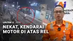 Viral di media sosial ulah warga mengendarai motor di jalur rel kereta api. PT. KAI Daop 8 Surabaya menyesalkan aksi pemotor itu karena membahayakan perjalanan kereta sekaligus pemotor itu sendiri.