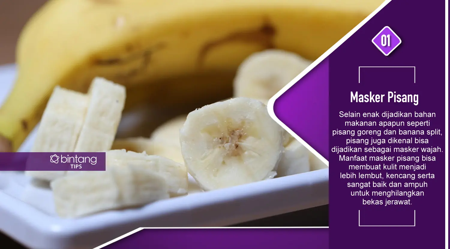 Masker pisang. (Foto: Adrian Putra/Bintang.com, Digital Imaging: Nurman Abdul Hakim/Bintang.com).