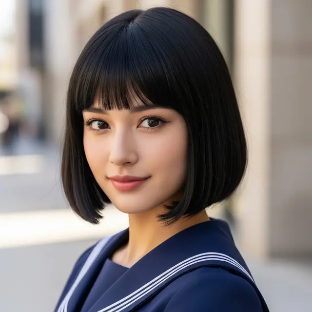 Bob Pendek Klasik ala Wanita Anime
