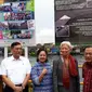 Menko Maritim Luhut Pandjaitan, Gubernur BI Agus Martowardojo bersama MD IMF Christine Lagarde melakukan kunjungan ke TPI Cilincing, Jakarta, Rabu (28/2/2018). (Ilyas/Liputan6.com)