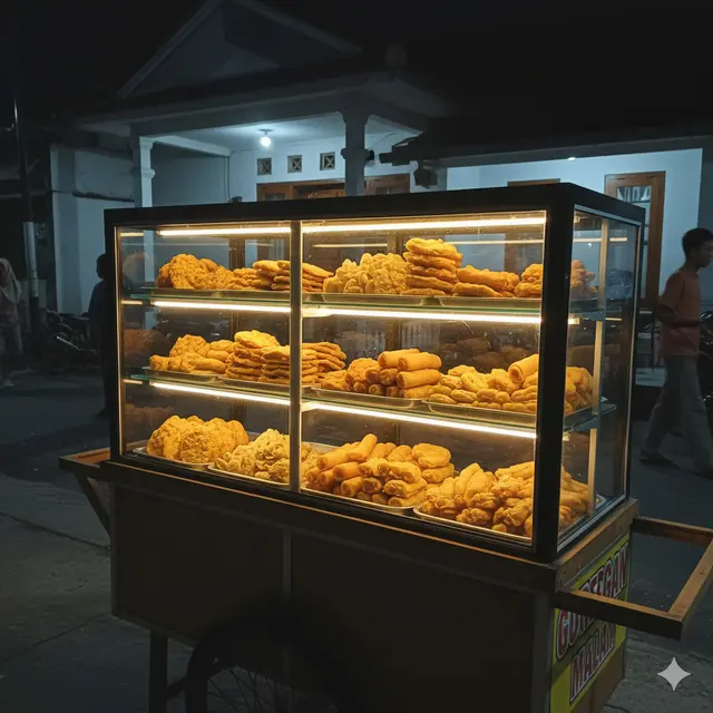 Etalase gorengan di depan rumah (Foto: Gemini AI)
