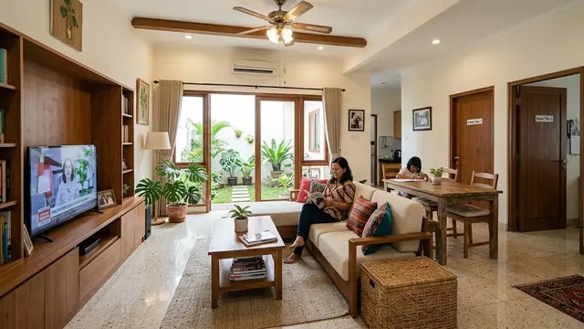 9 Desain Rumah 3 Kamar dengan Ruang Keluarga Menyatu, Bikin Hunian Terasa Lega