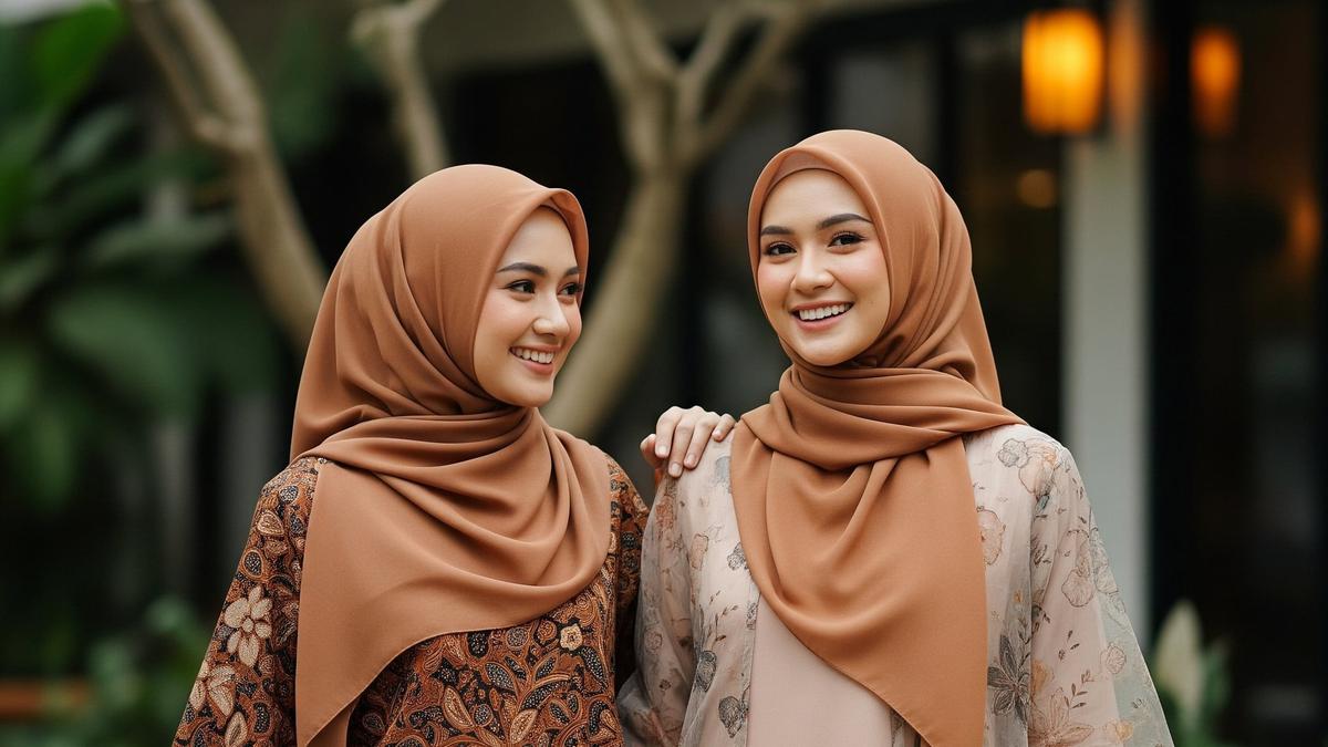 5 Inspirasi Long Dress Batik Slit Samping Syar’i, Tampil Anggun, Stylish, dan Menutup Aurat Sempurna