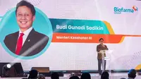 Menteri Kesehatan RI Budi Gunadi Sadikin menghadiri acara 'HUT ke-3 Holding BUMN Farmasi' di The Tribrata Darmawangsa Jakarta pada Selasa, 31 Januari 2023. (Dok Kementerian Kesehatan RI)