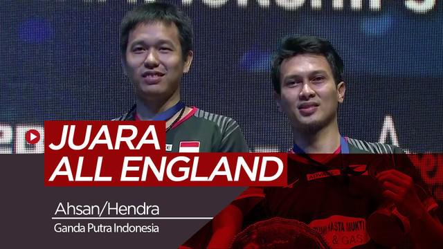Berita video ganda putra Indonesia, Mohammad Ahsan/Hendra Setiawan berhasil membawa pulang medali All England 2019 usai mengalahkan ganda Malaysia.