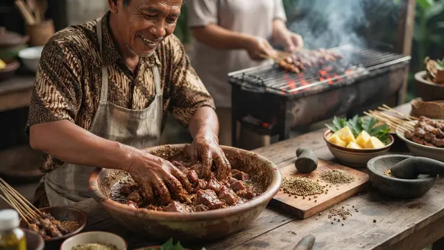 Resep Sate Maranggi Sapi Empuk yang Bumbunya Meresap