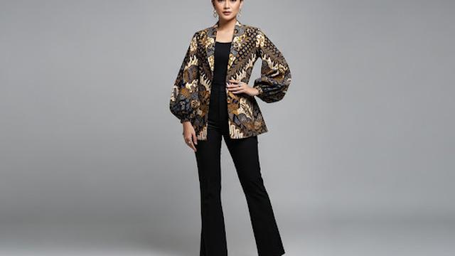 Blazer Batik Premium Lengan Balon Panjang