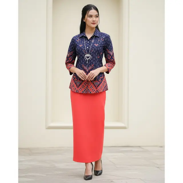 Model Batik Wanita Maxi Skirt. Foto: Gemini