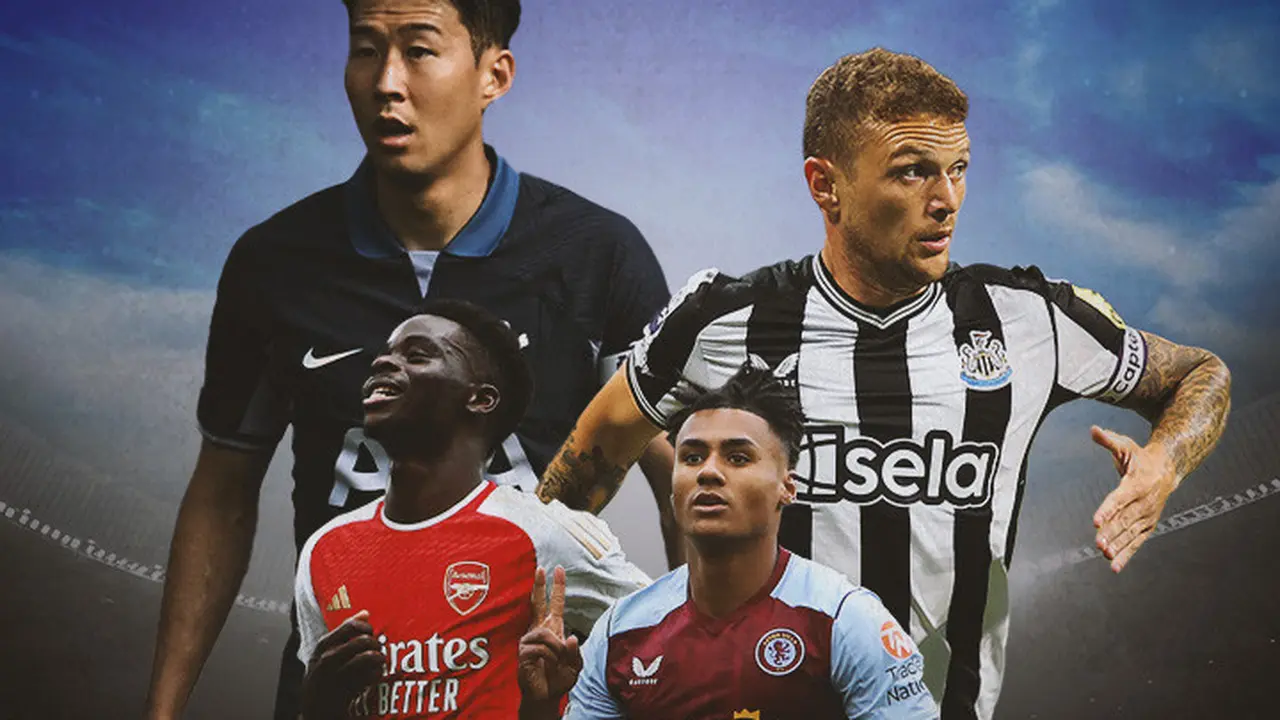 Ilustrasi - Ollie Watkins, Bukayo Saka, Son Heung-min, Kieran Trippier