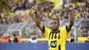 <p>Youssoufa Moukoko menjadi pemain termuda di Piala Dunia 2022, yaitu 17 tahun. Ia terpilih masuk ke squad Timnas Jerman setelah tampil memukau bersama Borussia Dortmund. Moukoko tercatat telah mencetak 6 gol dari 22 penampilannya di semua ajang. (AFP/Ina Fassbender)</p>