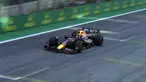 Pembalap Red Bull Max Verstappen mengemudikan mobilnya saat F1 GP Brasil 2023 di Sirkuit Interlagos, Sao Paulo, Brasil, Minggu (5/11/2023). (AP Photo/Marcelo Chello, Pool)