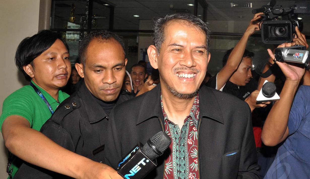 Mantan Dirjen PHU Kementerian Agama, Anggito Abimanyu, kembali diperiksa penyidik KPK, Jakarta, (7/9/14). (Liputan6.com/Miftahul Hayat)