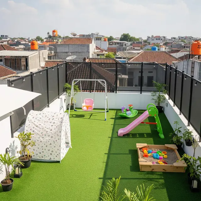 Desain Rooftop di Rumah Kecil Padat Penduduk Tapi Tetap Estetik