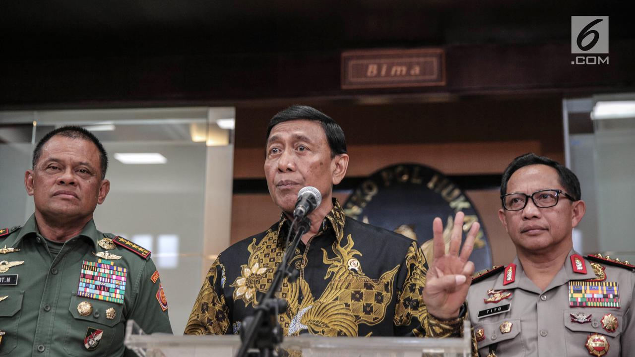 Wiranto Pimpin Rakor dengan Panglima Tni, Kapolri, BIN, Menhan, Bea dan Cukai
