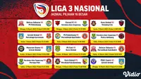 Link Live Streaming Liga 3 Nasional Babak 16 Besar di Vidio, 7-13 Maret 2022