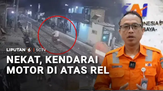 Nekat, Kendarai Motor di atas Rel
