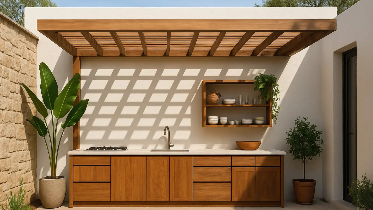 Model Dapur Semi Outdoor Belakang Rumah 2025/Ilustrasi AI