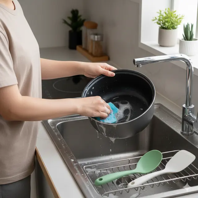 Cara Membersihkan Panci Rice Cooker (Foto: Gemini AI)