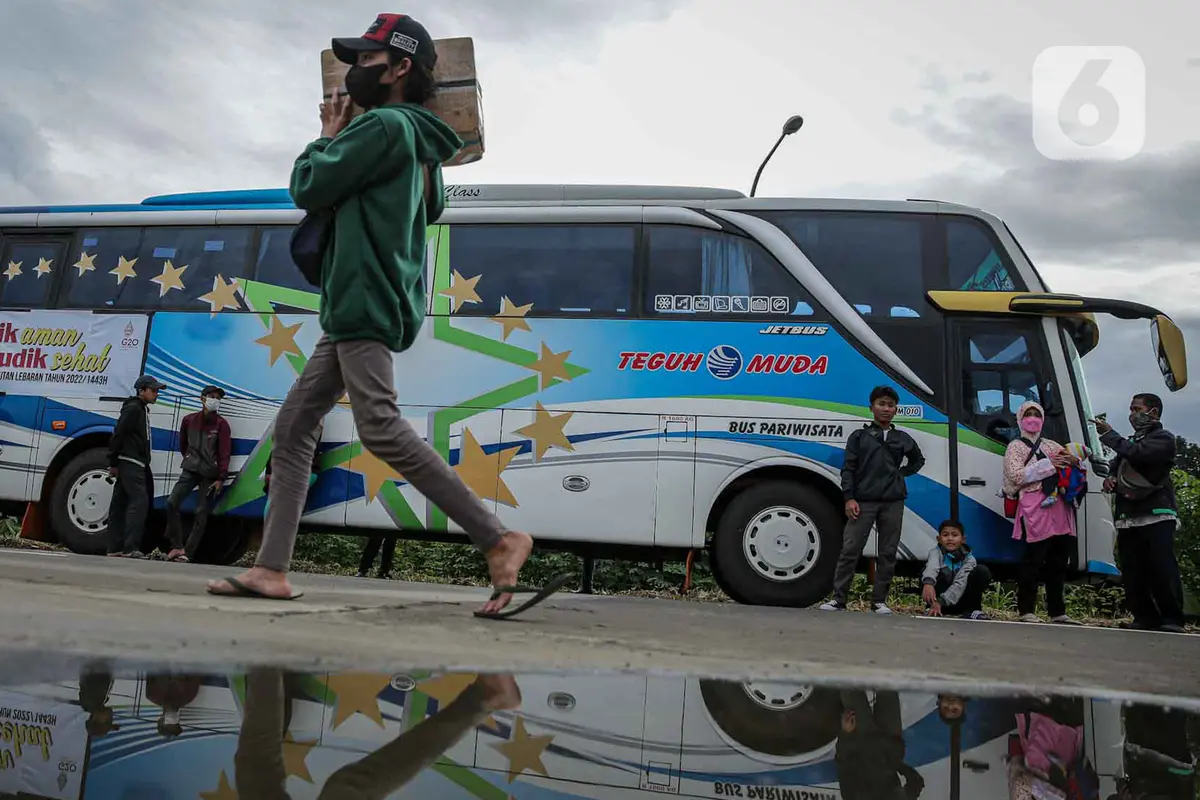 Peserta Mudik Gratis Kemenhub Penuhi Terminal Jatijajar Depok