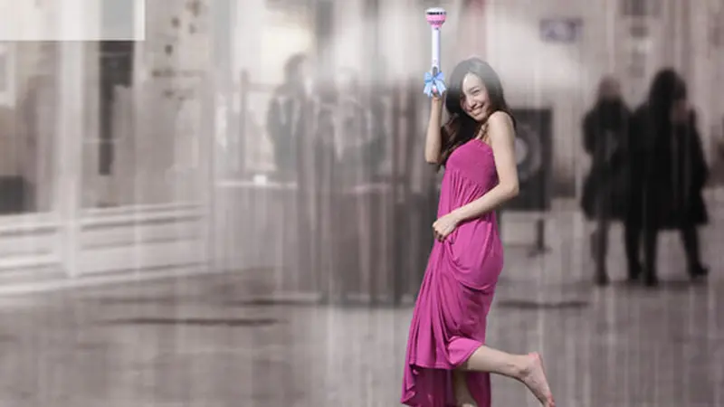 Air Umbrella, Payung Tanpa Atap yang Tak Terlihat