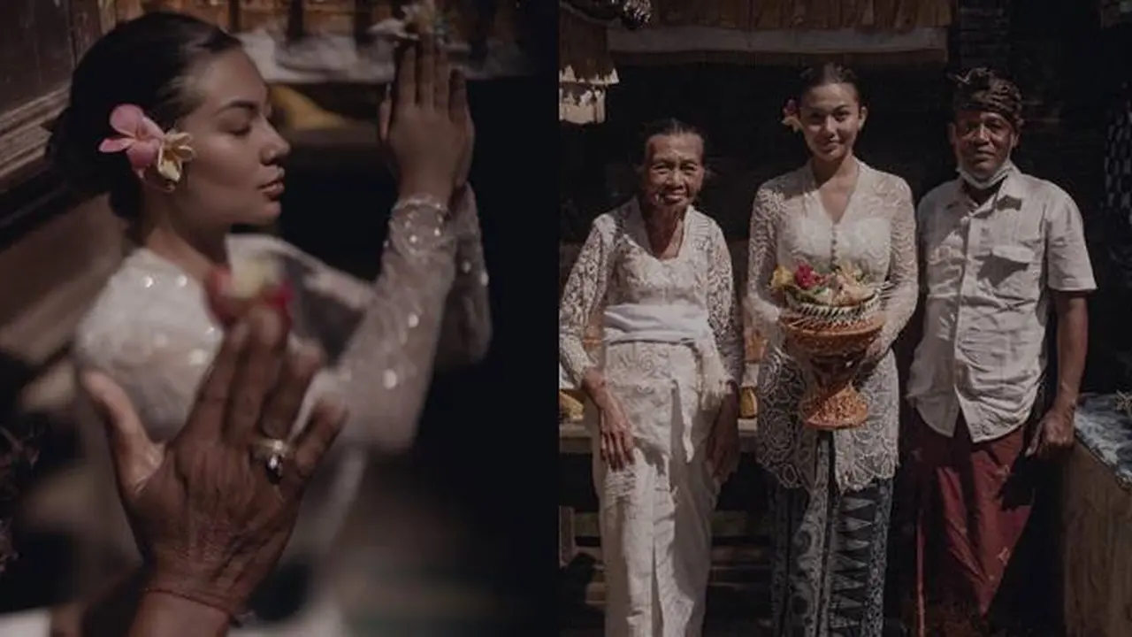 Tampil Berkebaya, Ini 7 Potret Ariel Tatum Saat Jalani Ritual di Bali
