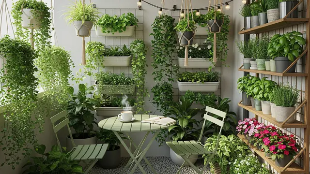 Desain Balkon Mini Ala Kafe Kecil (Image by Gemini AI)