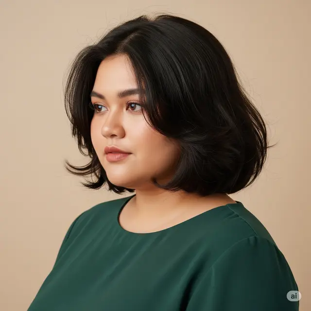 Model Rambut Pendek untuk Wanita Gemuk agar Terlihat Lebih Ramping. Foto: Gemini