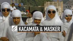 Jamaah laki-laki tidak boleh menggunakan pakian berjahit saat ihram. Sedangkan belakangan kacamata dan masker saat melaksanakan ihram banyak digunakan khususnya bagi wanita. Begini hukumnya.