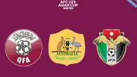Piala Asia U-23 - Ilustrasi Qatar, Australia, dan Yordania (Bola.com/Adreanus Titus)