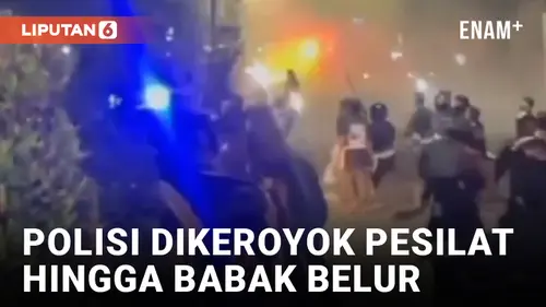 VIDEO: Anarkis! Anggota Perguruan Silat PSHT Keroyok Polisi di Jember