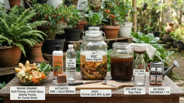 Cara Membuat Pupuk NPK Alami Cair dari Limbah Dapur