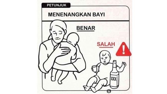 7 Tutorial Merawat Bayi Ala Netizen Ini Kocak, Jangan Ditiru (sumber: Instagram.com/receh.id)