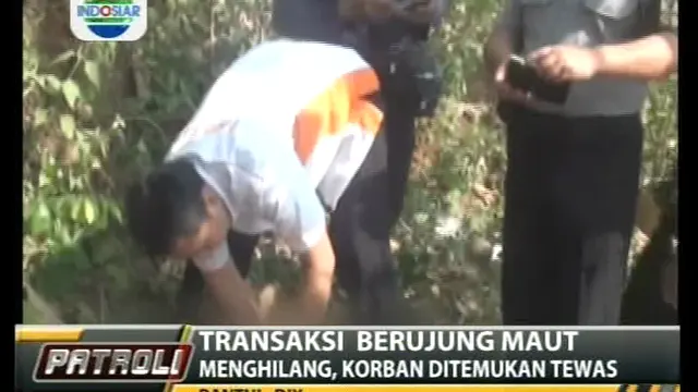 Transaksi Berujung Maut, Menghilang, Korban Ditemukan Tewas