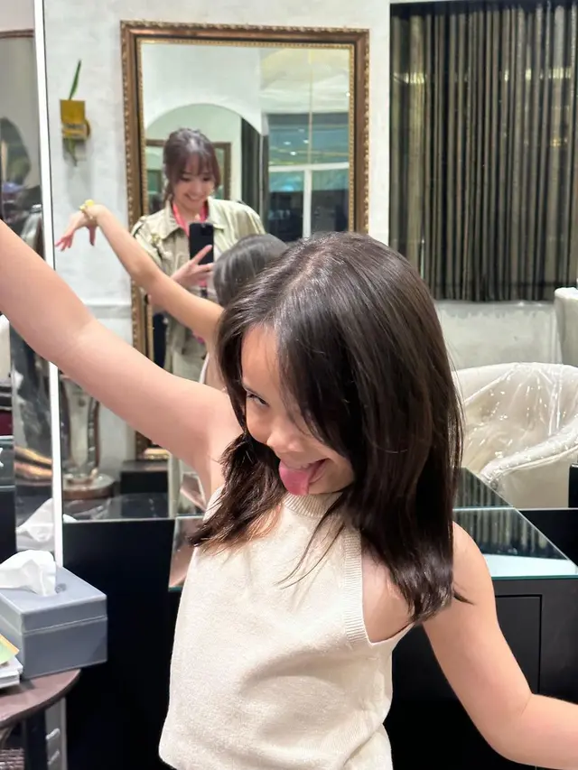 Gempi tampil dengan gaya rambut baru. (Foto: Instagram/gisel_la)