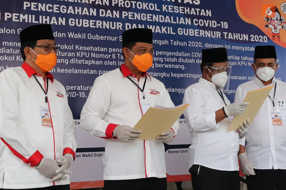 dua pasangan calon gubernur dan wakil gubernur sulteng
