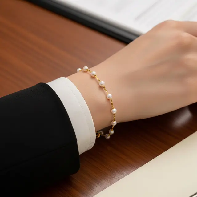 Model Gelang Emas untuk Dipakai Kerja Formal (AI)
