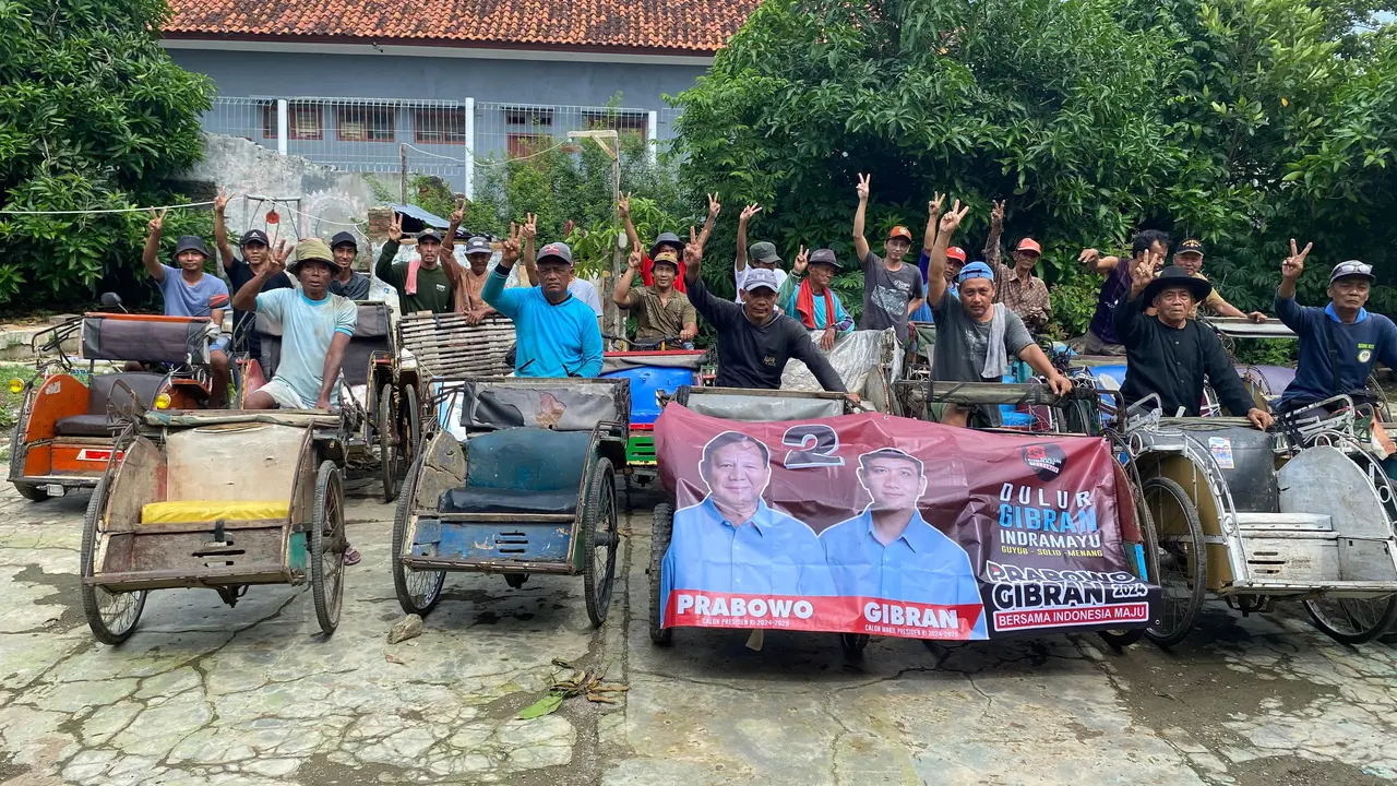 Cerita Tukang Becak di Pantura Optimis Prabowo-Gibran Menang Satu Putaran