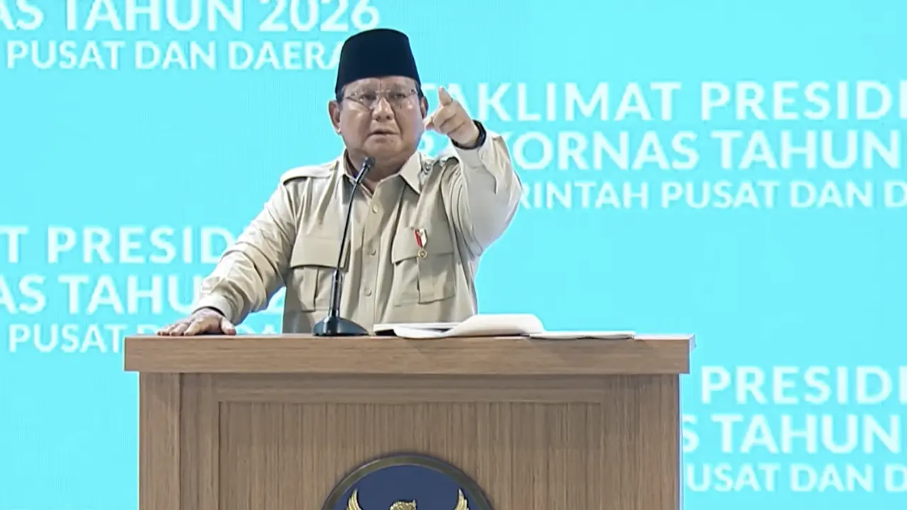 Presiden Prabowo beri taklimat Rakornas Pemerintah Pusat dan Daerah di Sentul