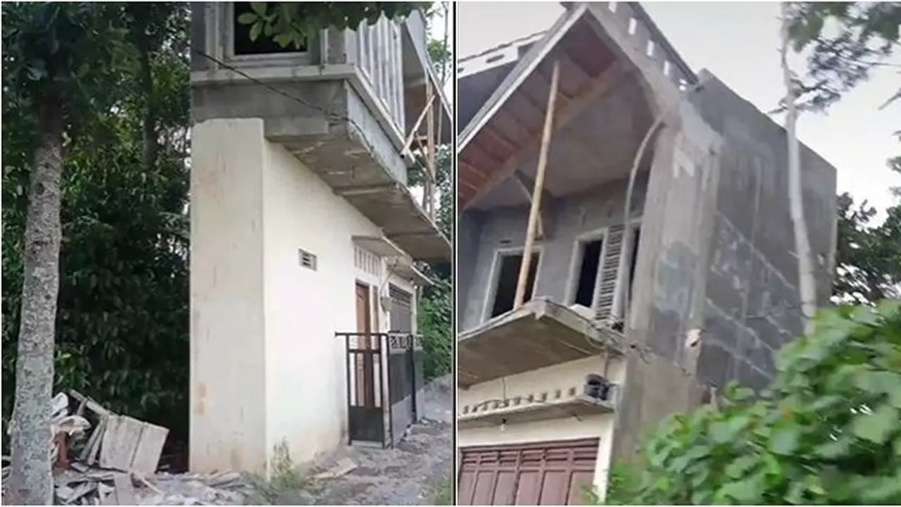 Rumah Berbentuk Segitiga Ini Dibangun Dekat Sawah, 6 Potretnya Unik