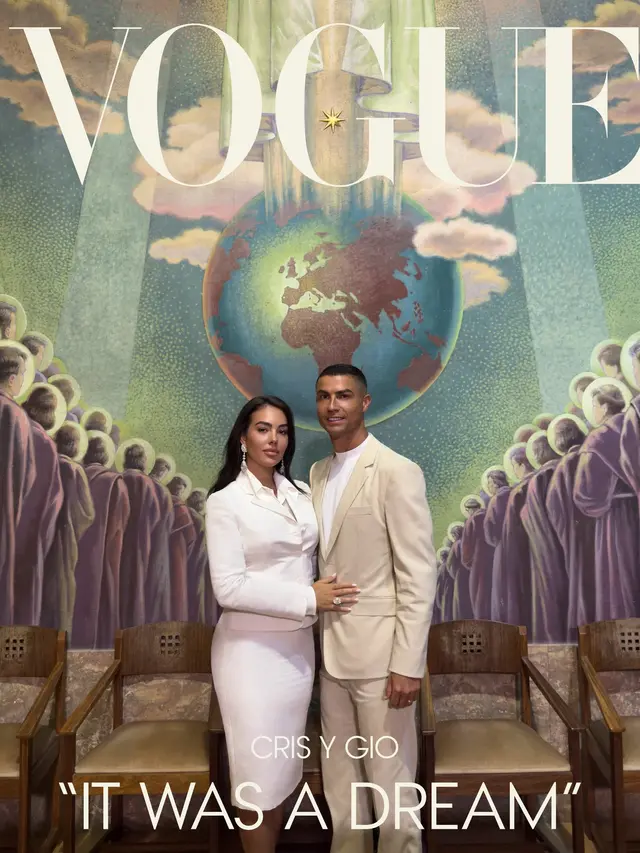 Georgina Rodriguez dan Cristiano Ronaldo Resmi Menikah dengan Busana Serba Putih yang Sederhana