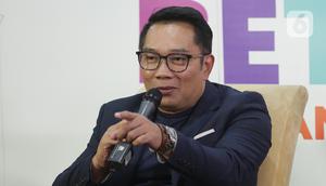 Ridwan Kamil saat menghadiri acara Climate Talk, Bisnis Karbon, Solusi Atau Perangkap Bagi Indonesia di gedung KLY Jakarta, Rabu 26 Februari 2025. (Liputan6.com/Helmi Fithriansyah)