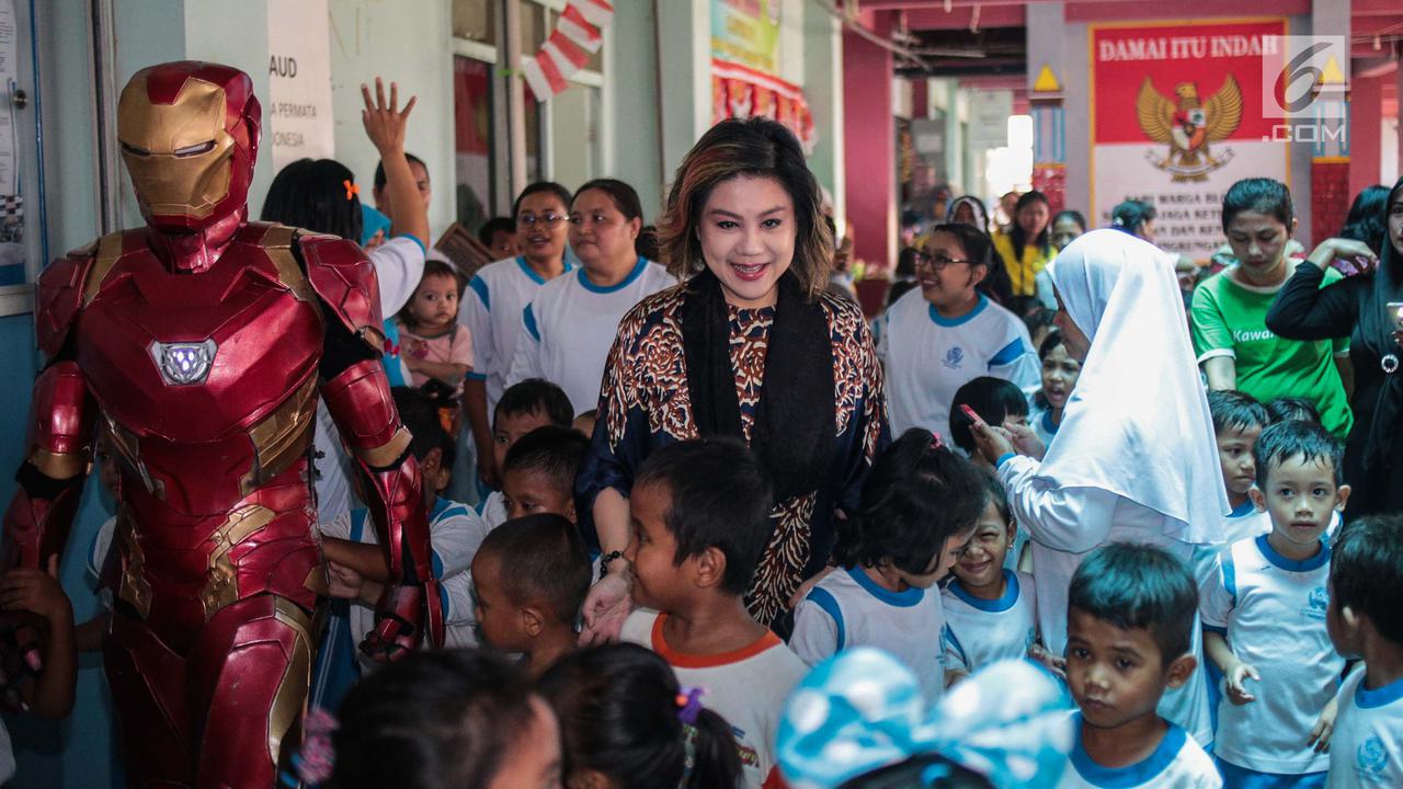 Keseruan Millie Lukito Bersama Anak-Anak PAUD di Rusun Marunda