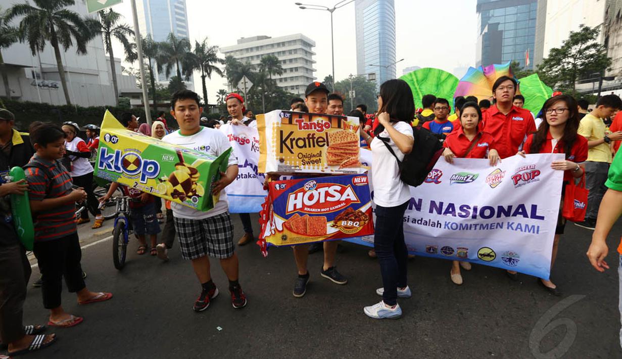 Acara yang diselenggarakan di kawasan Bundaran HI ini diikuti 80 perusahaan lainnya dari berbagai bidang industri, Jakarta,  Minggu (7/9/14). (Liputan6.com/Johan Tallo)