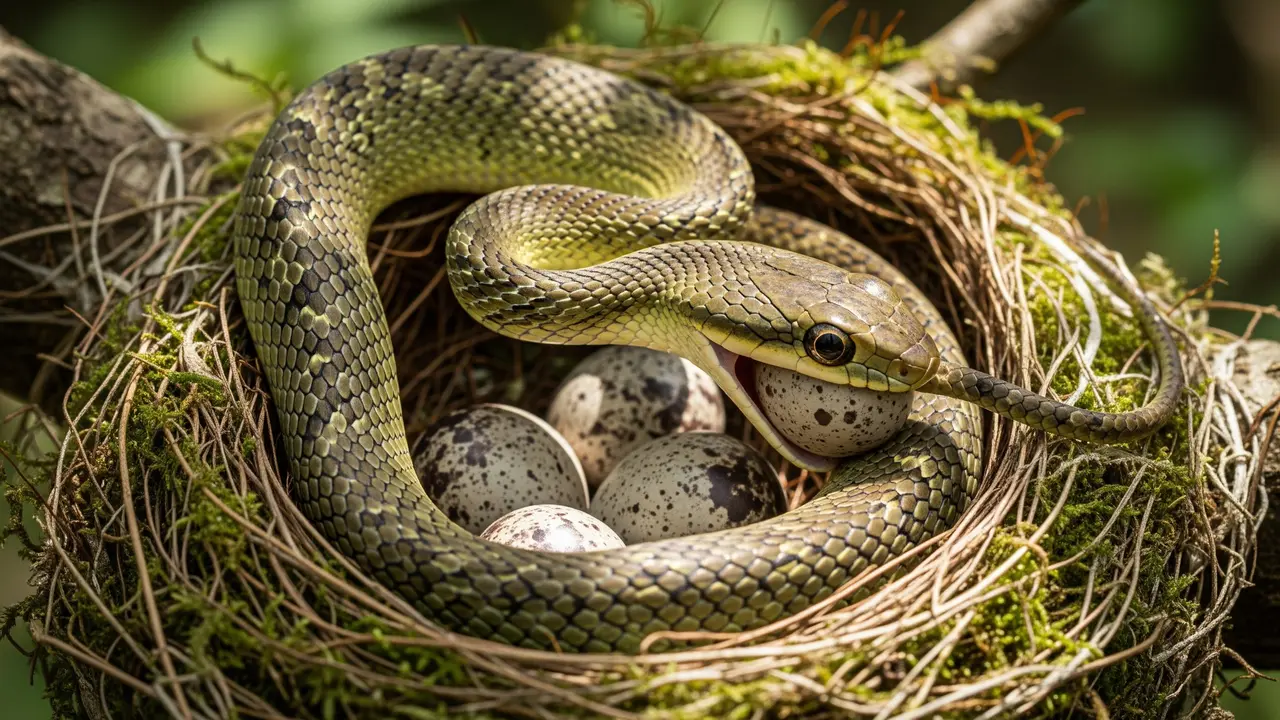 Cara Unik Ular Pemakan Telur Bertahan Hidup Tanpa Bisa dan Lilitan, Ini Keahliannya