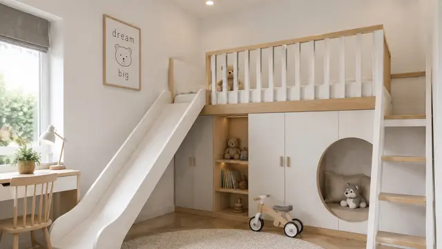 Inspirasi Kamar Anak dengan Perosotan di Dalamnya