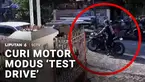 Pura-pura beli motor dan melakukan test drive, pencuri membawa kabur motor sport seharga Rp40 juta. Aksi pelaku saat menipu terekam CCTV.