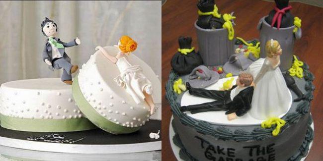 Kue unik yang didesain khusus untuk hari perceraian. | Foto: copyright dailymail.co.uk